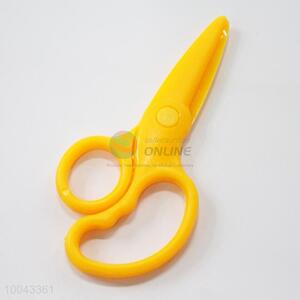 Hot sale home/school/office yellow plastic scissor