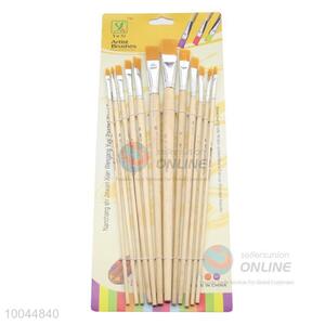 12Pieces/Set Yellow Head Wholesale Long Handle Watercolor Painting Artist Paintbrush