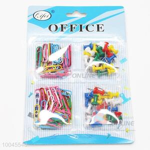 Stationary Set of Pushpins and Paper Clips