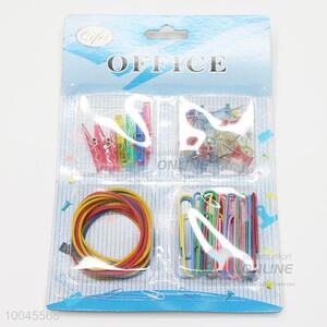 Stationary Set Of Paper Clips，Pushpins，Rubber Bands