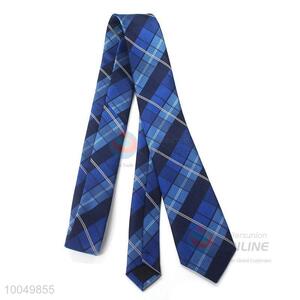 Wholesale high-end printed check pattern polyester silk men tie for sale