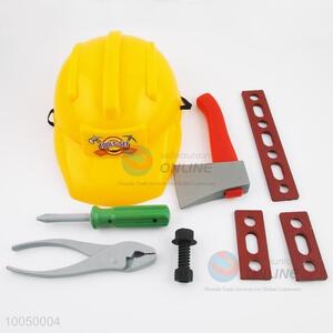 Wholesale Party Plastic Toy Fireman Equipment Set Helmet Hat/Gun/Axe/Plier/Screwdriver