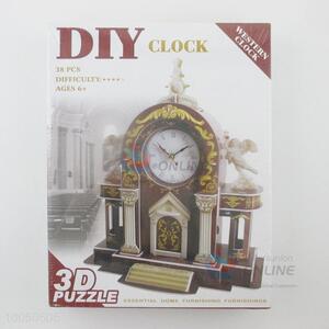 Newest 3D DIY puzzle-western clock