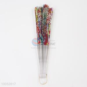 New Design Chinese Style 23*43CM Folding Hand Fan with the Pattern of Colourful Flowers
