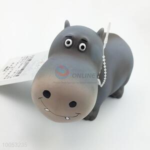 8cun soft rubber material cute hippo model animal toys for kids