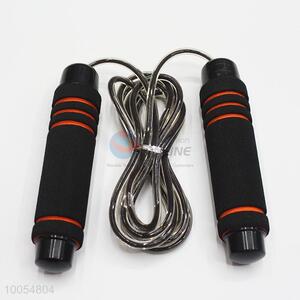 High Quality Black Handle Sports PVC&Rubber Rope Skipping