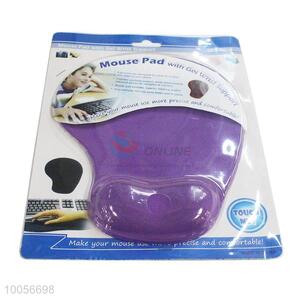 Hot Sale Comfortable 19*23*0.3cm Purple Mouse Pad/Mat with Gel Wrist Support