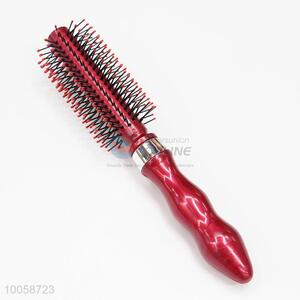 Wine red plastic blowing brush hair brush