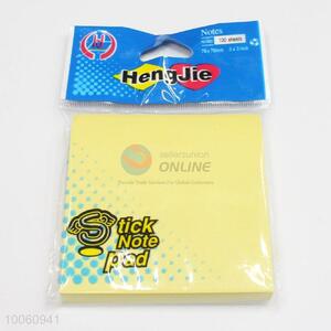 Wholesale 7.6*7.6CM Yellow Self-adhesive & Removable Sticky Note Pad, 100 Sheets