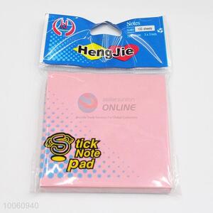 Wholesale 7.6*7.6CM Pink Self-adhesive & Removable Sticky Note Pad, 100 Sheets