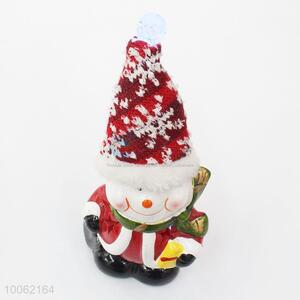Indoor ceramic LED Christmas santa snowman decoration