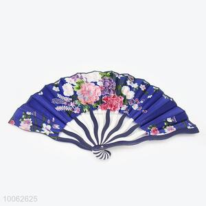 Hot Sale Plastic&Satin Blue Hand Fan/Dragonkind Fan