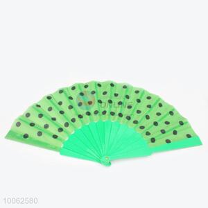 Hot Sale Spain Style Plastic&Satin Colors Dots Hand Fan/Flat Fan