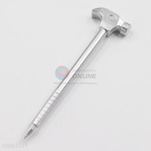 Cheap 16.5*2cm Silvery Hammer Shaped Ball-point Pen with Magnetic Sticker