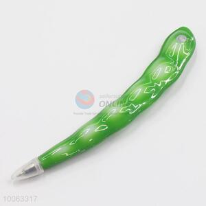 China Factory 14*2.5cm Pea Shaped Ball-point Pen with Magnetic Sticker