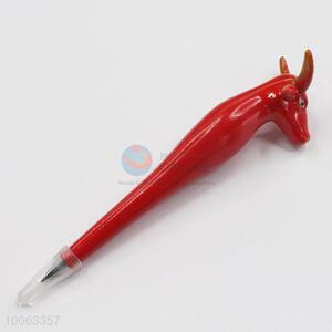 High Quality 15*3cm Red Deer Shaped Ball-point Pen Stationery as Gift