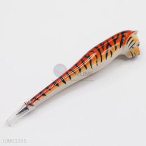 High Quality 15*3cm Brown&Black Tiger Shaped Ball-point Pen Stationery as Gift