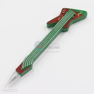 Wholesale 13*3cm Green Guitar Shaped Ball-point Pen with Magnetic Sticker