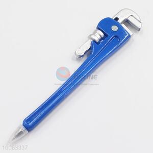 Cheap 16.5*2cm Blue Wrench Shaped Ball-point Pen with Magnetic Sticker