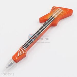 Wholesale 13*3cm Orange Guitar Shaped Ball-point Pen with Magnetic Sticker