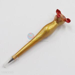 High Quality 15*3cm Coppery Pig Shaped Ball-point Pen Stationery as Gift