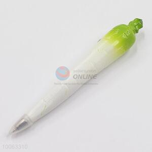 Hot Sale 14*2.5cm White Radish Shaped Ball-point Pen with Magnetic Sticker