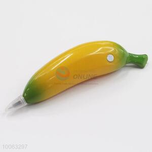 New Design 14*2.5cm Banana Shaped Ball-point Pen with Magnetic Sticker