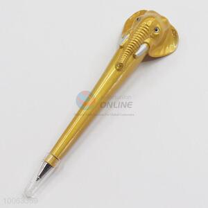 High Quality 15*3cm Golden Elephant Shaped Ball-point Pen Stationery as Gift