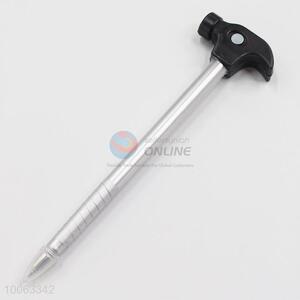 Cheap 16.5*2cm Silvery&Black Hammer Shaped Ball-point Pen with Magnetic Sticker