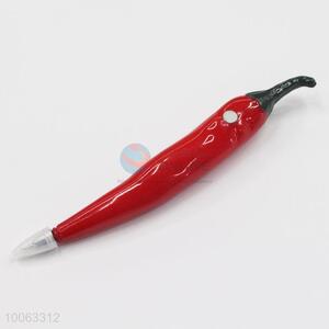 Hot Sale 14*2.5cm Pimiento Shaped Ball-point Pen with Magnetic Sticker