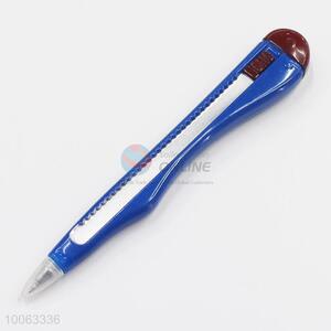 Cheap 16.5*2cm Blue Art Knife Shaped Ball-point Pen with Magnetic Sticker