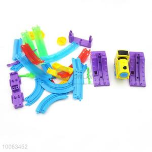 Building block railway toy for kids