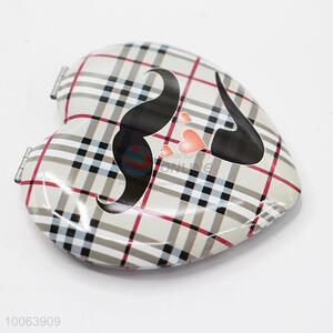Wholesale heart shaped pocket mirror/compact mirror with stones