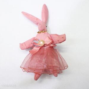 Pink cloth rabbit phone pendant/keychain