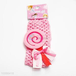 Pink Hair Ring/Hair Band with Decorative Lollipop