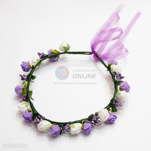 Wedding decor bridal hair wreath gril garland foam rose crown flower