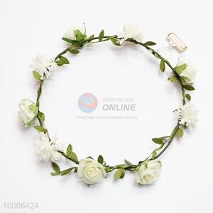 White Flower Headband Festival Wedding Floral Garland