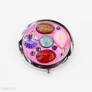 Pink Round Foldable Pocket Mirror with Shell