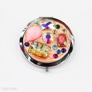Delicate Round Foldable Pocket Mirror for Girls
