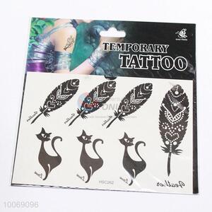 Hot Sale Cats&Leaves Shaped Temporary Tattoo, Non-toxic Fashion Waterproof Tattoo Sticker