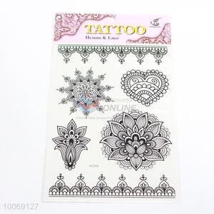 New Fashionable Wholesale Cheap Sexy Temporary Black and White Lace Tattoo Stickers for Body