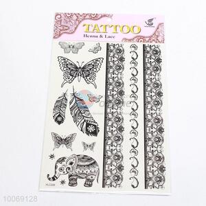 High Quality Sexy Temporary Black and White Lace Tattoo Stickers for Body