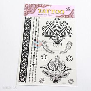 China Factory Lace Stylish Elegant Series White&Black Lace Bracelets Body Art Stickers Temporary Tattoos Sticker