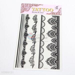 New Designs Lace Stylish Elegant Series White&Black Lace Bracelets Body Art Stickers Temporary Tattoos Sticker