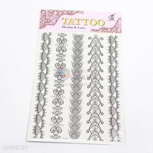 New Arrival Sexy Temporary Black and White Lace Tattoo Stickers for Body
