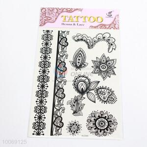 Promotional Sexy Temporary Black and White Lace Tattoo Stickers for Body