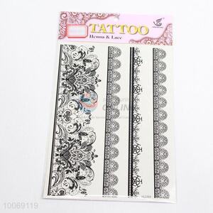 Hot Sale Sexy Temporary Black and White Lace Tattoo Stickers for Body