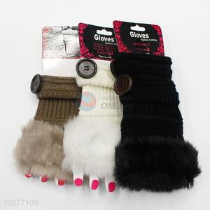 Top Selling Soft Warm Fingerless Gloves&Mittens with Button