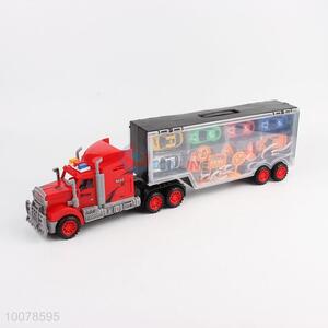 Large  engineering car container truck with 6 plastic mini car kids toy/boy gifts car