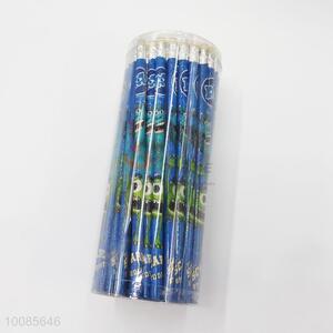 72pcs/set wood printed pencil with eraser